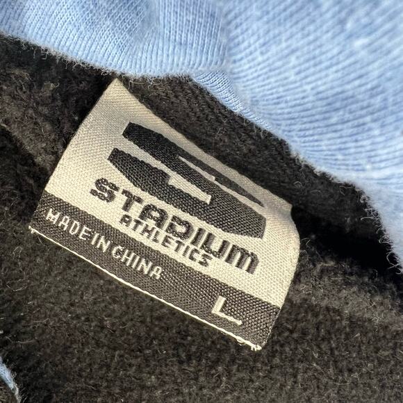 UNC Tar Heels Hooded Sweater Size Large Mens College Black Blue Carolina Sports - Picture 9 of 9